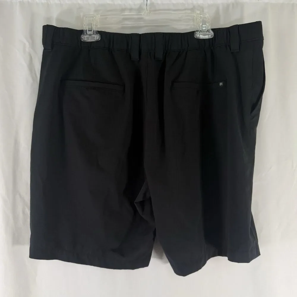 Banana Republic Tech Shorts Men's 40 Black Flat Front 9.5